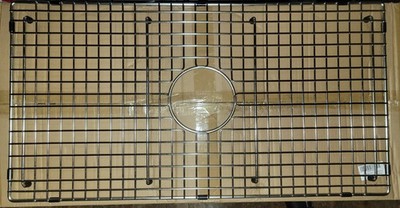 Serene Valley Sink Bottom Grid 29-1/2'' X 15-9/16'' Centered Drain Corner Radius 