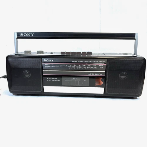 Vnt Sony AMFM Stereo Cassette Corder Radio CFS 210 Sound Rider Works Tested Read