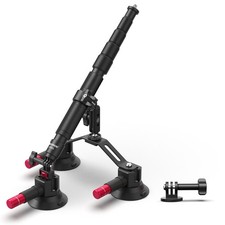 NEEWER CA065D Triple Suction Car Mount w/ Pole - Fits GoPro/Insta360