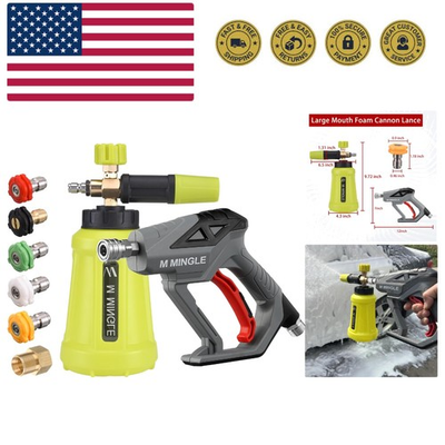 #ad High Pressure Washer Gun Snow Foam Lance 4000 PSI Cannon Foam Blaster Power ... $71.99