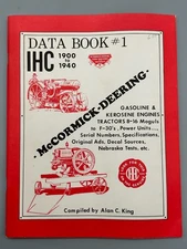 McCormick Deering Data Book #1 IHC 1900 to 1940 TPB 1986 Vintage Tractors!