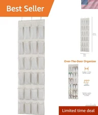 Light Grey 24 Pocket Hanging Shoe Organizer - Functional and Stylish Solution