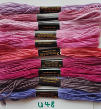 Stickgarn Spaltgarn 10 Docken Döckchen Sticken Garn Nähen U48 lila rosa pink MIX