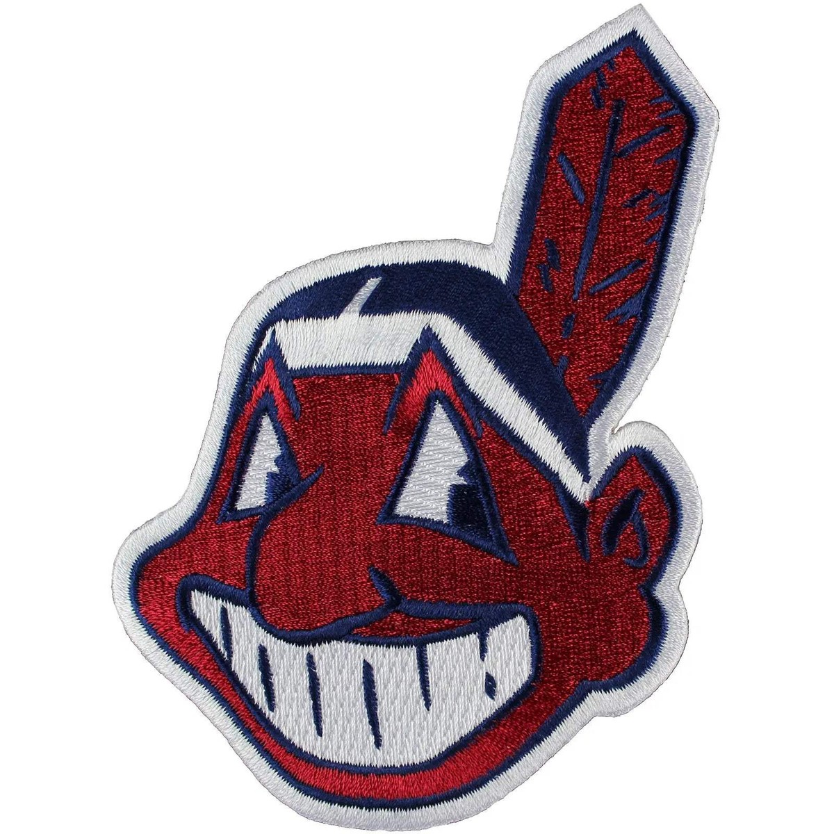 Maillot Vintage Cleveland Indians Majestic Taille L Bleu - Logo Chief Wahoo Brodé MLB