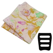Floral Handkerchief for Men,Cotton Pocket Squares for Men with Pink Yellow