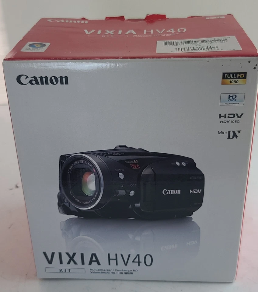 Canon Vixia HV40 Camcorder HD ~ Working ~ No Power Supply - Image 2 of 4