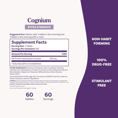 Cognium Memory Extra Strength, Brain Health Supplements for Adults, Brain Mem...