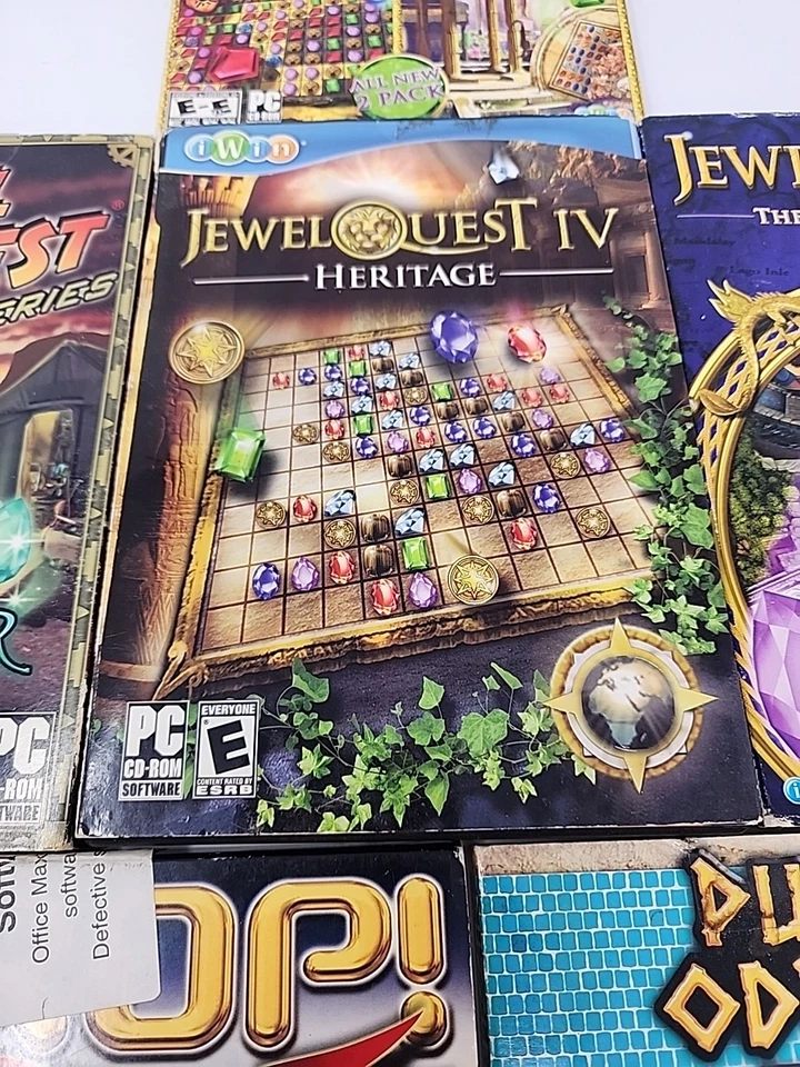 Lot of 6 Classic CD Windows Puzzle Games Jewel Quest & Drop - Image 4 of 4