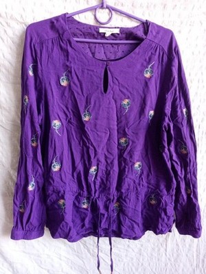 Women White Stuff Shirt Purple Viscose 40