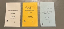 AC/DC Oct 24 1977 + May 6 1978 Free Trade Hall Manchester 3 Ticket Stubs RARE