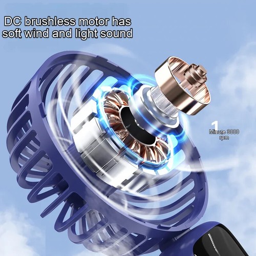 Mini Ventilatori da Scrivania Raffreddamento Aria Ventilatori Portatili USB Ricaricabile -Ventilatori Portatili - Foto 10 di 18