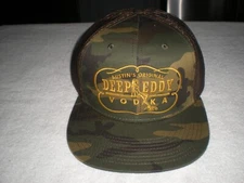 Deep Eddy Vodka Camo Hat / Cap (Embroidered Patch) Adjustable Snap-Back NWOT!