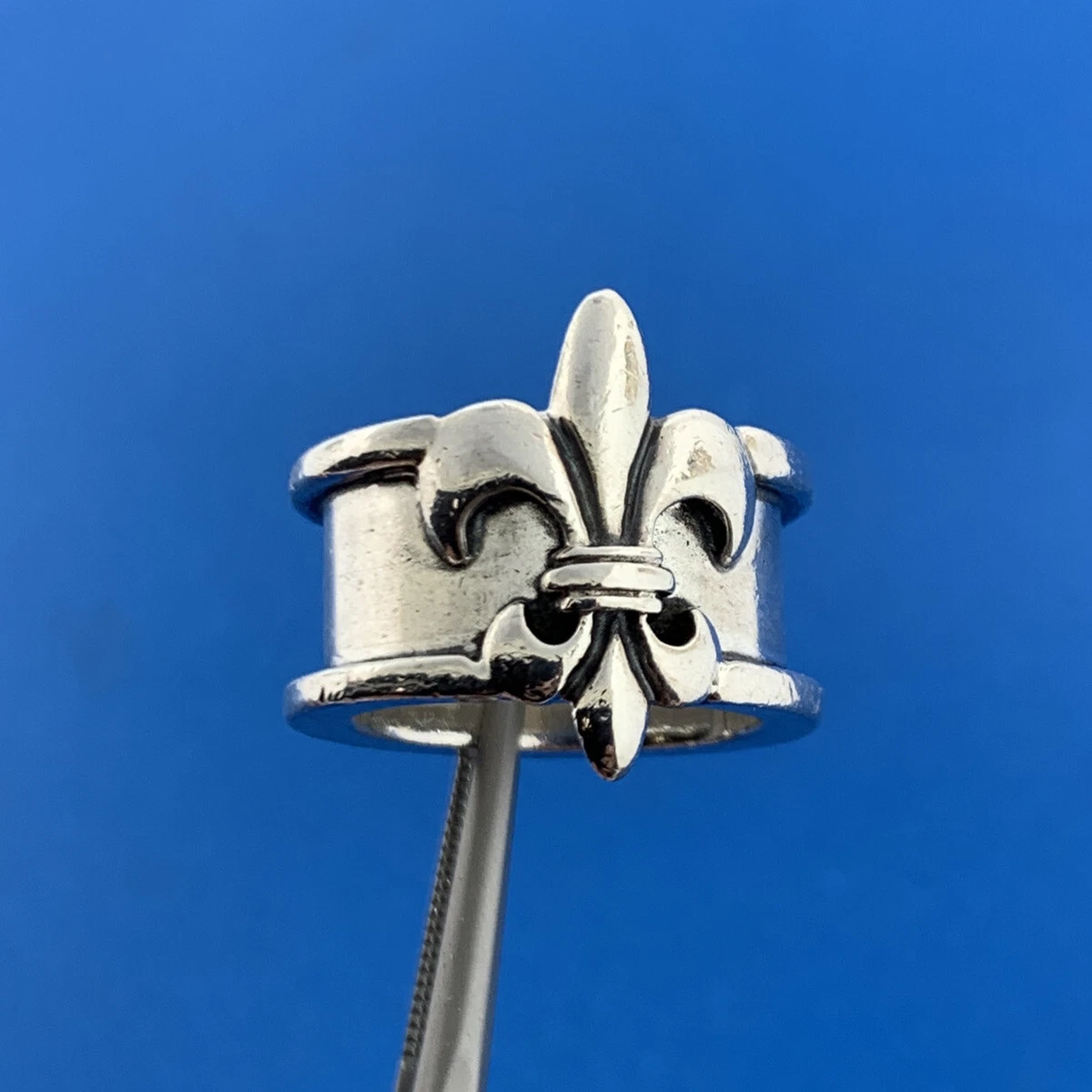 Designer Mignon Faget Sterling Silver 925 Fleur De Lis Thick Ring