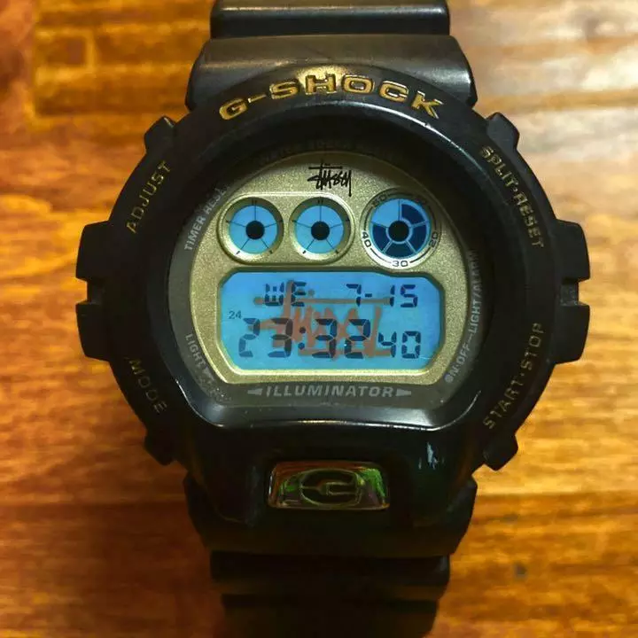 G-SHOCK × STUSSY limited Watch DW-6900 25th anniversary Memorial CASIO Used  Rare