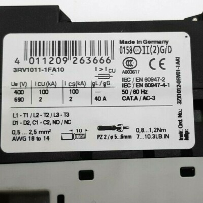 Démarreur Combiné Autoprotégé Siemens Sirius 3RA2115-1FA15-1BB4 - Neuf - Faites Offre