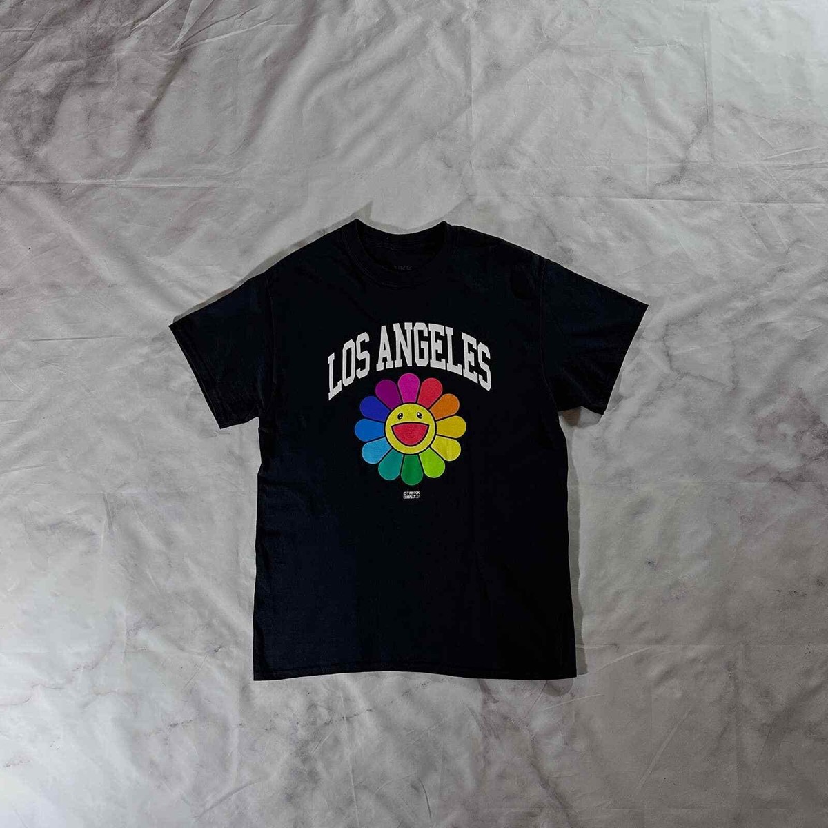 Size M - Takashi Murakami ComplexCon Los Angeles Black Flower Tee 