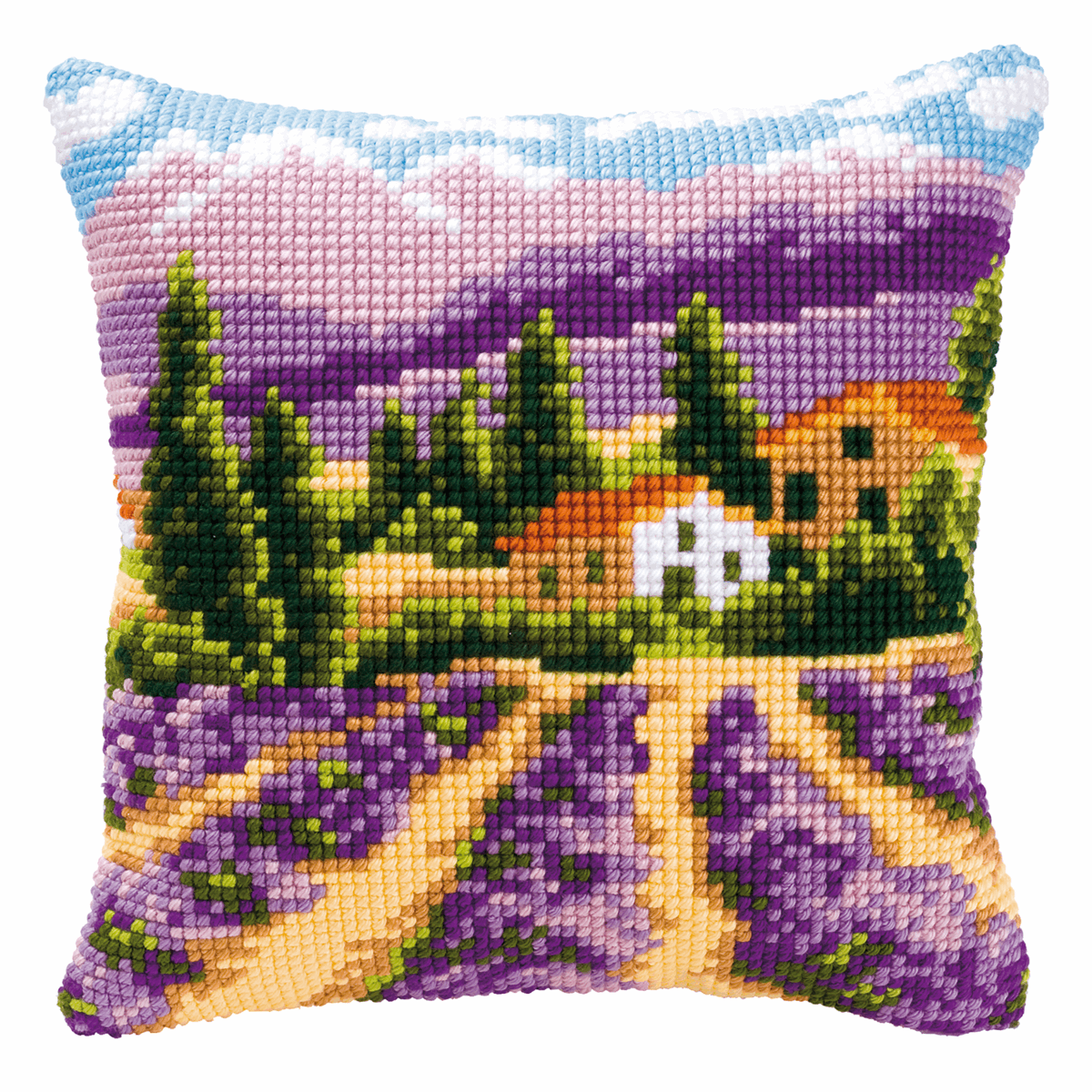 B&Q -  Cushion LavenderCross Stitch Kit: Cushion: Lavender FieldsVervaco - Image 3