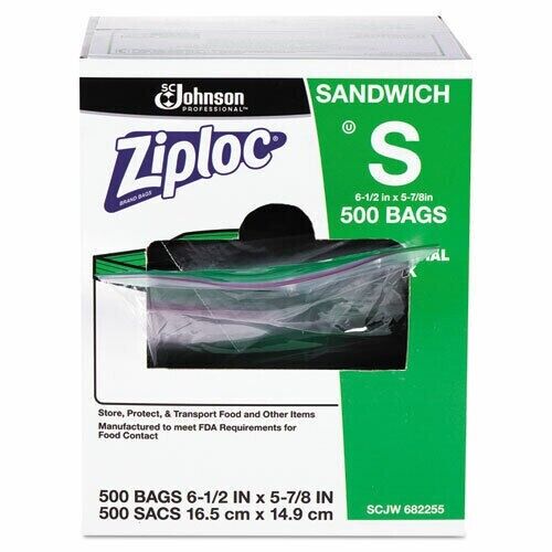 Resealable Sandwich Bags, 1.2 Mil, 6.5" X 6", Clear, 500/Box - Bild 1 von 1