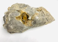 Herkimer Diamond Matrix Yellow Crystal Gem Druzy Genuine Johnsville NY 3 lb #21