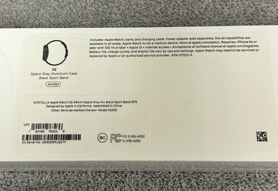 NEW UNOPENED Apple Watch SE 44mm Space Gray Aluminum Case NEW UNOPENED Apple Watch SE 44mm Space Gray Aluminum Case