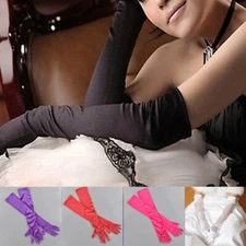 Womens Wedding Evening Party Night Dress Prom Gloves Long Opera Satin Gloves USA