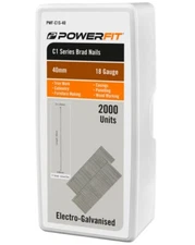 PowerFit 40mm C1 Series Brad Nails - 2000 Pack - in stock