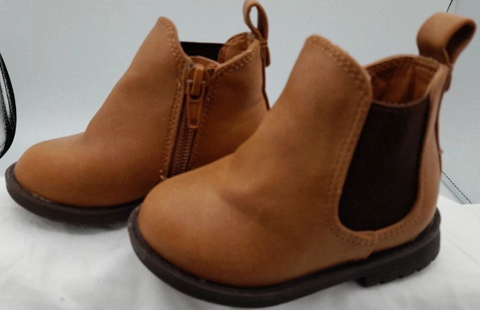 Botas de cuero marrón unisex niño talla 3 Foto 2 de 4