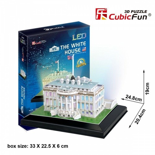 The White House 56pcs LED Architecture 3D Model DIY Puzzle Hobby Building Kit - Picture 5 of 5