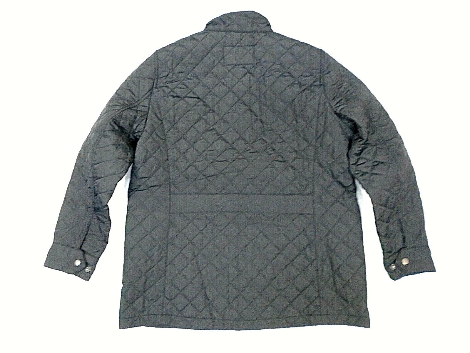 Lands' End Mens Quilted Jacket Black Padded Size L 38" 40" SLIM FIT