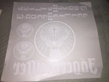 Hot Press Iron On Shirt T-Shirt Decal "Jagermeister" Multi Decal Iron On Logo
