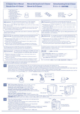 Enagic Kangen Leveluk E-Cleaner User's Manual 10 Copies Quality Guide ...