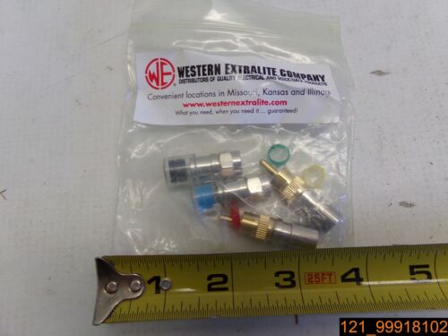 Western Extralite Pack of (2)RG6 QUAD & (2)RG58 Coaxial Compression Connectors - Zdjęcie 1 z 2