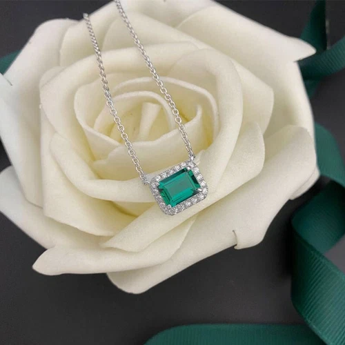 Gorgeous Wedding 925 Silver Plated Necklace Pendant Women Cubic Zircon Jewelry - Picture 16 of 39