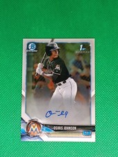 2018 OSIRIS JOHNSON BOWMAN CHROME AUTOGRAPHED AUTO ROOKIE CARD RC #CDA-OJ MARLIN