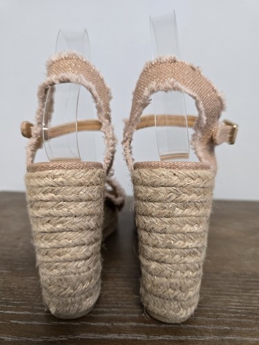 Castaner Bromelia Frayed Canvas Wedge Rose Espadrilles EU38/7.5. D240155 - Picture 5 of 10