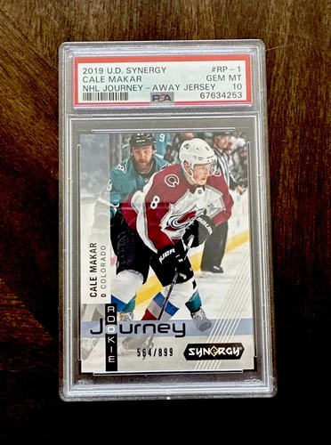 2019 Cale Makar RC PSA 10  -more rare than Young Guns Rookie Serial # GEM