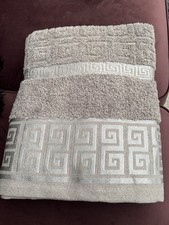 Luxury Odello Versace Design Xl Bath Sheet 90*150 Cm- Grey