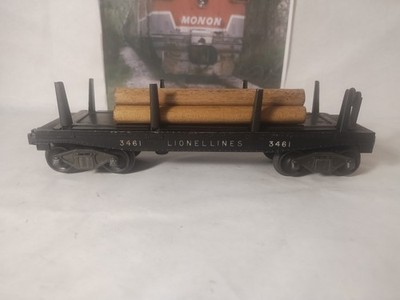Lionel 3461 Log Dump Car w/5 Logs Tested Works