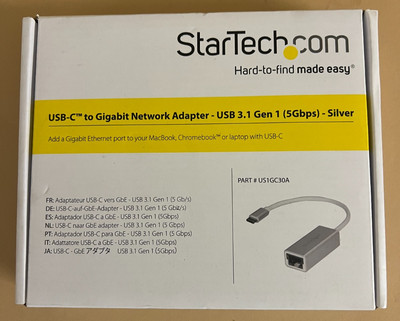StarTech.com - USB-C-auf-Gigabit-Netzwerkadapter - USB 3.1 Gen 1 (5 Gbit/s) SCHNELLER VERSAND