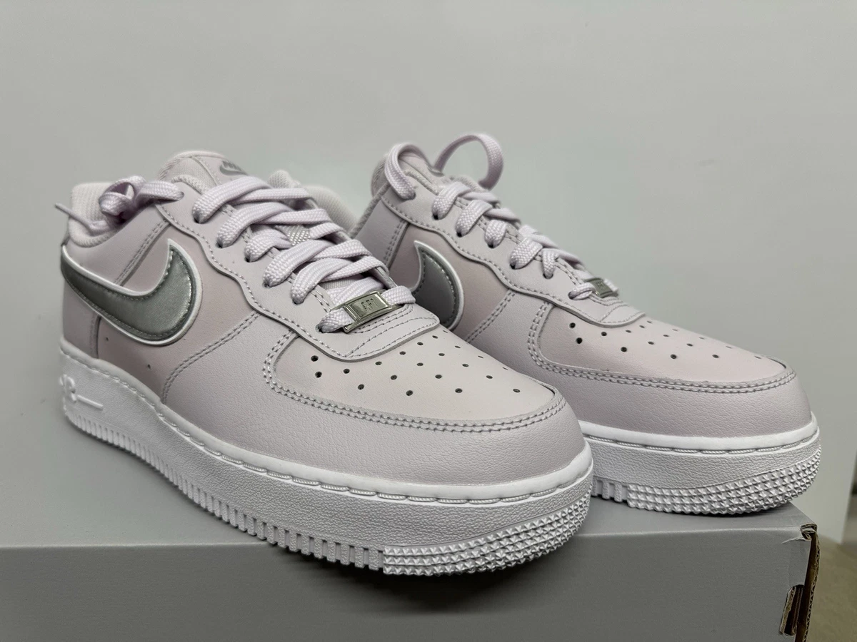 Nike Air Force 1 '07 Essential White Metallic Silver W | eBay