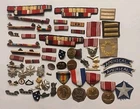 US Military 56 Ribbon Bar Patches Pin Pinbacks Medals World War 2 II WWII ERA