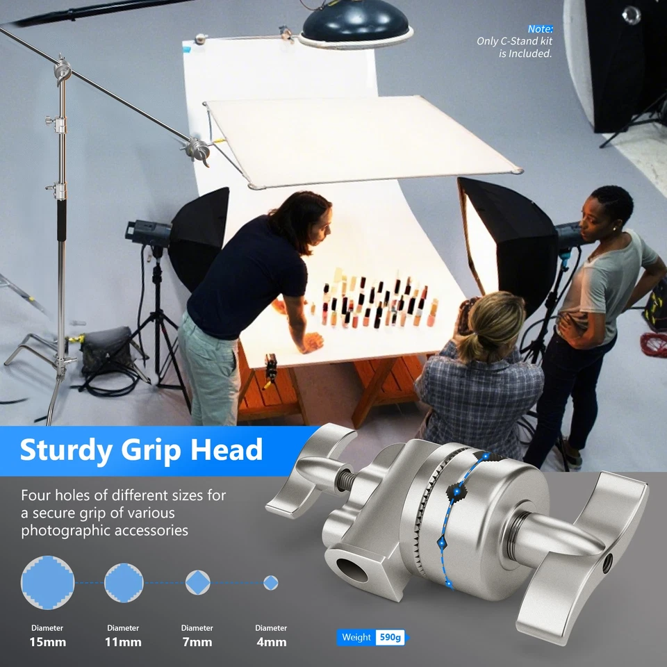 Soporte en C NEEWER SC320D Pro con brazo de brazo, altura máxima de 10,5 pies para equipo de estudio Foto 4 de 4