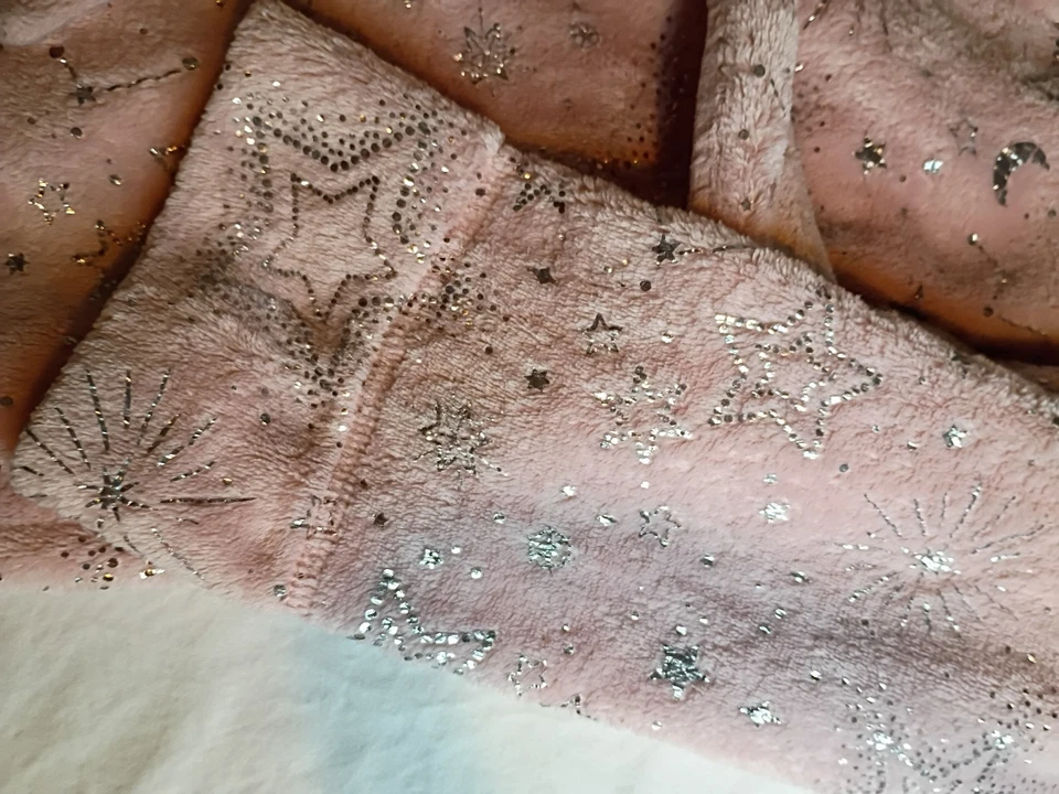 Girls Justice Sleep Bath Robe Size 10 Pink With Stars with hood - Image 3 of 4