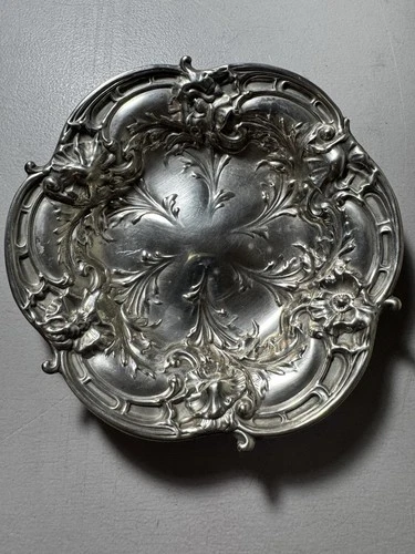 Antique Reed & Barton Sterling Silver Art Nouveau Floral Plate X276 (114g)