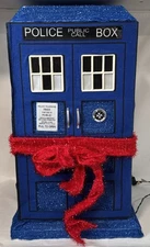 Doctor Who Tardis Tinsel Lighted Lawn Decoration 24 Inches LIGHTS NOT WORKING