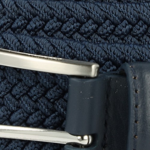 Greg Norman Solid Braided Stretch Navy Belt Men - Picture 4 of 7