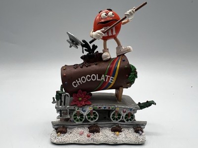 M&M s Holiday Express Chocolate Car Danbury Mint Figurine Train   Orange M&M