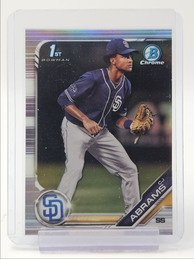 CJ ABRAMS 2019 BOWMAN CHROME DRAFT 1ST BASEBALL REFRACTOR Q1339