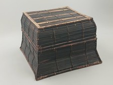 Vintage Philippines Banana Leaf/Bamboo Farmer's Basket