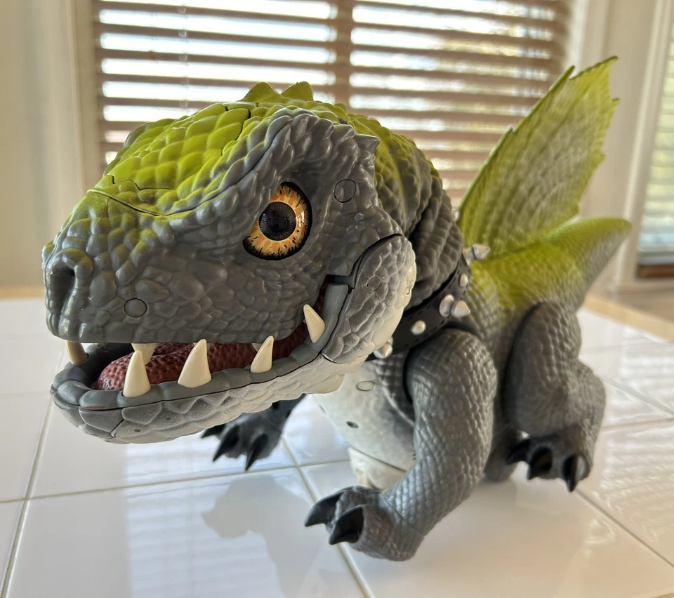 Juguete interactivo de dinosaurio Mattel Cruncher 2009 mascota prehistórica rara (solo figura) Foto 3 de 4